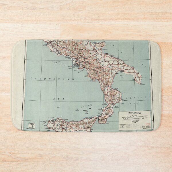 Item preview, Southern Italy World War II Strategic Map (1943) designed and sold by allhistory.