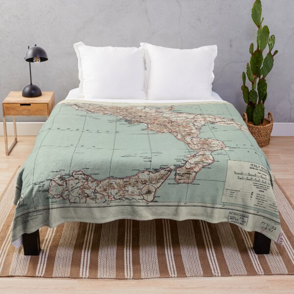 Item preview, Southern Italy World War II Strategic Map (1943) designed and sold by allhistory.