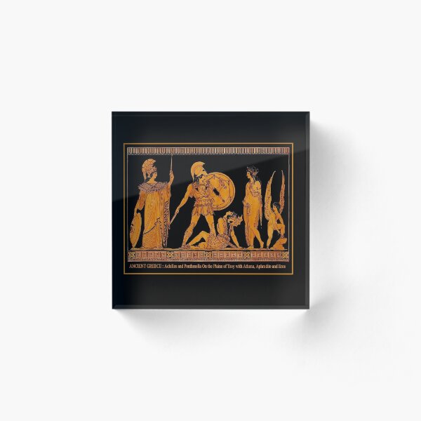 GREECE : Ancient God and Goddess Frieze Print Acrylic Block
