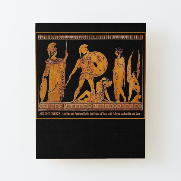 GREECE : Ancient God and Goddess Frieze Print Wood Mounted Print