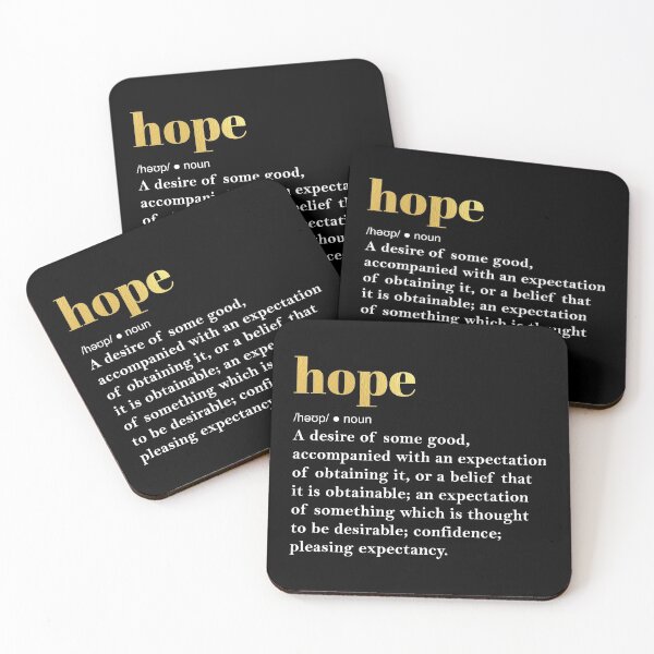 Item preview, HOPE | Dictionary Definition Typographic Statement Design - Gold and Black designed and sold by sagestreet.