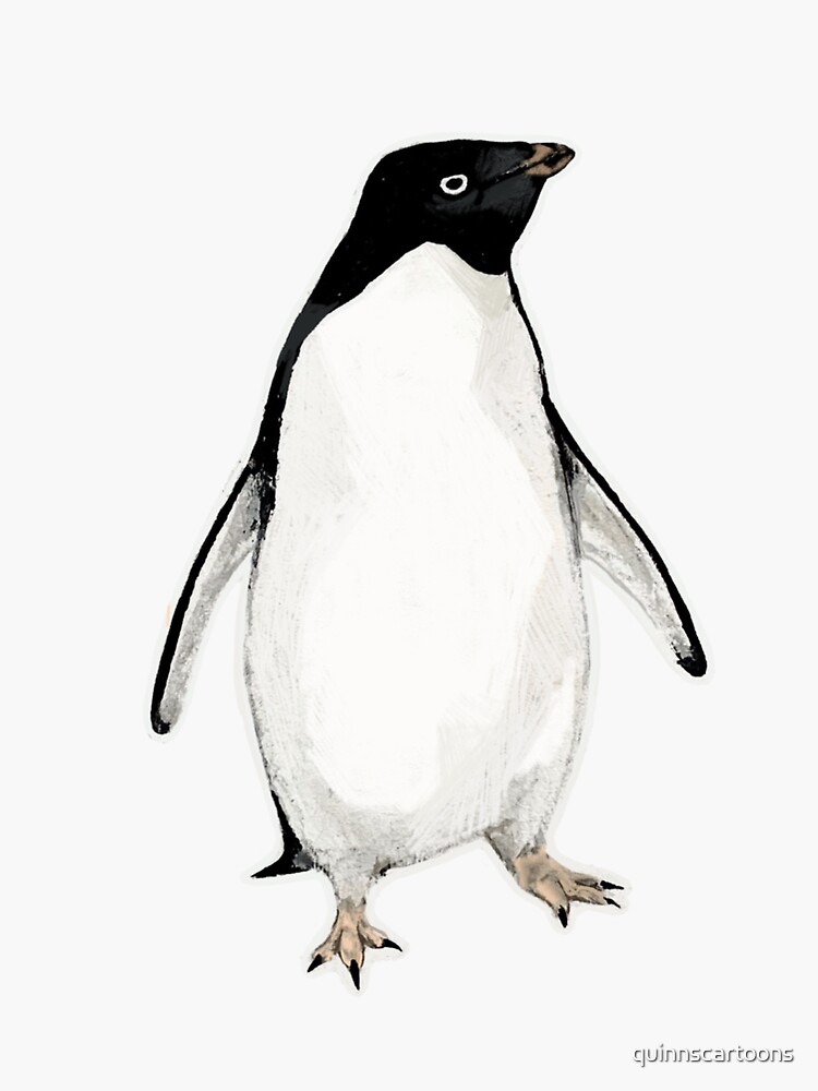 "Adelie Penguin" Sticker for Sale by quinnscartoons | Redbubble
