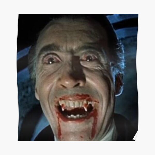 VAMPIRE. DRACULA. Christopher Lee as the title character in Dracula.1958. Poster