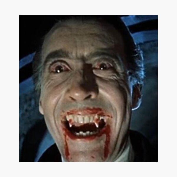 VAMPIR. DRAKULA. Christopher Lee als Titelfigur in Dracula.1958. Fotodruck