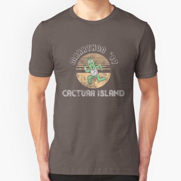 Cactuarathon- Final Fantasy Parody Slim Fit T-Shirt