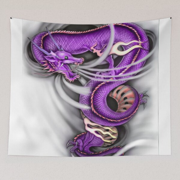 Item preview, purple dragon tattoo designed and sold by attracdionz.