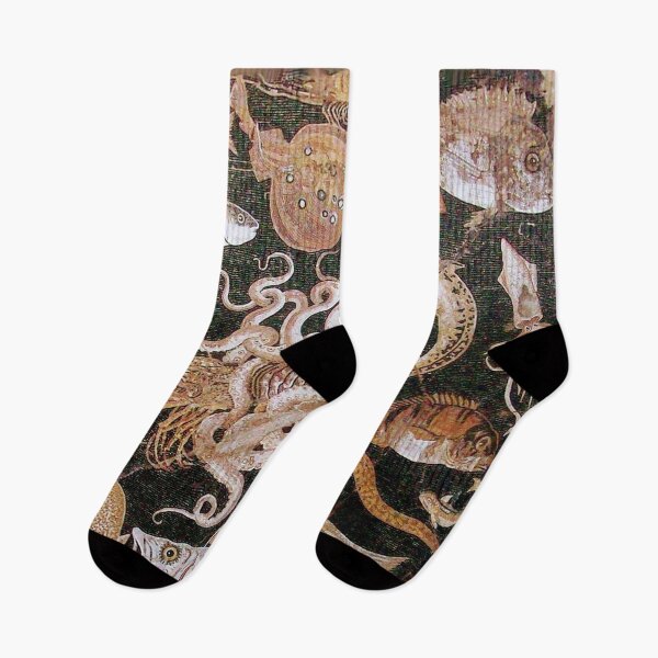 Item preview, POMPEII COLLECTION / ANTIQUE OCEAN - SEA LIFE SCENE,OCTOPUS AND FISHES designed and sold by BulganLumini.