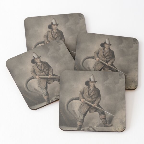 Item preview, American Fireman Facing The Enemy Vintage designed and sold by GumptionLLC.