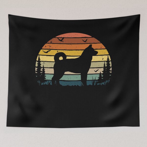 Item preview, Norwegian Elkhound Dog Retro Vintage  designed and sold by rafaeltto.