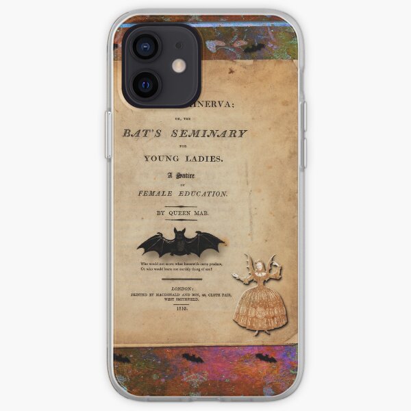 Modern Minerva Flying Bats Antique Color Art iPhone Soft Case