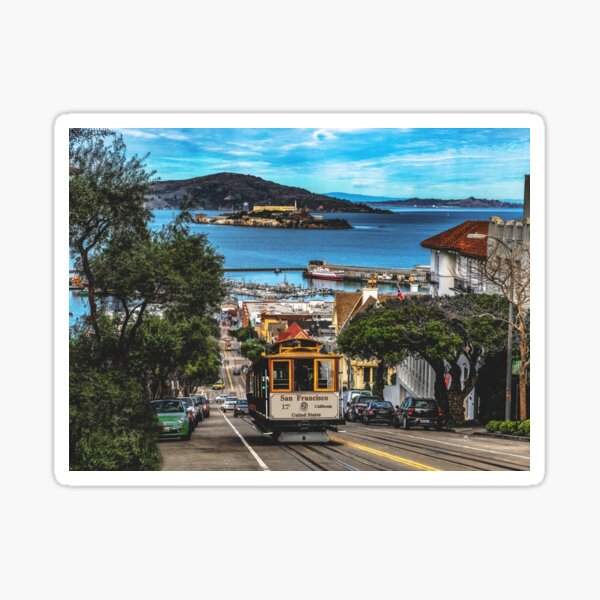 Item preview, San Francisco, California - Iconic Cable Car and Alcatraz Island  designed and sold by leemcnut.