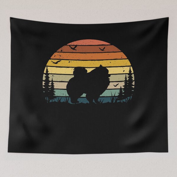 Artikelvorschau, Pomeranian Dog Retro Vintage entworfen und verkauft von rafaeltto.