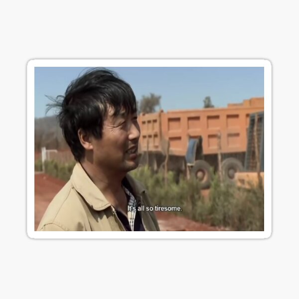 "It's All So Tiresome" Sticker for Sale by JovianSlim Redbubble