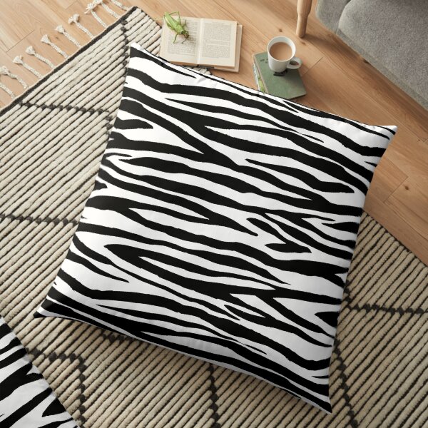 Black And White Zebra Stripes Floor Pillow