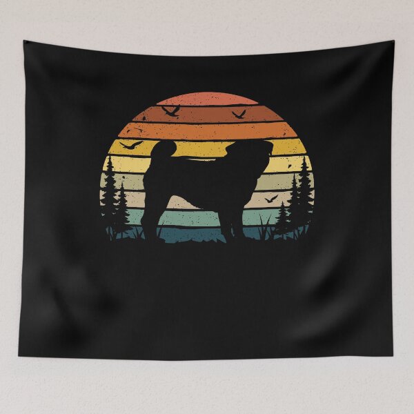 Item preview, Pug Dog Retro Vintage  designed and sold by rafaeltto.