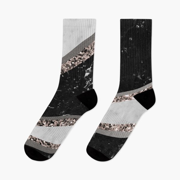 Item preview, Black and White Marble Rose Gold Stripe Glam #1 (Photo of Glitter Only - Not Reflective) designed and sold by Anita's & Bella's Art.