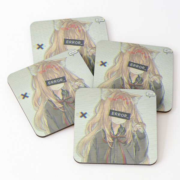 Item preview, Error Glitch - Sad Anime Girl designed and sold by Daddydesigns Clothing.