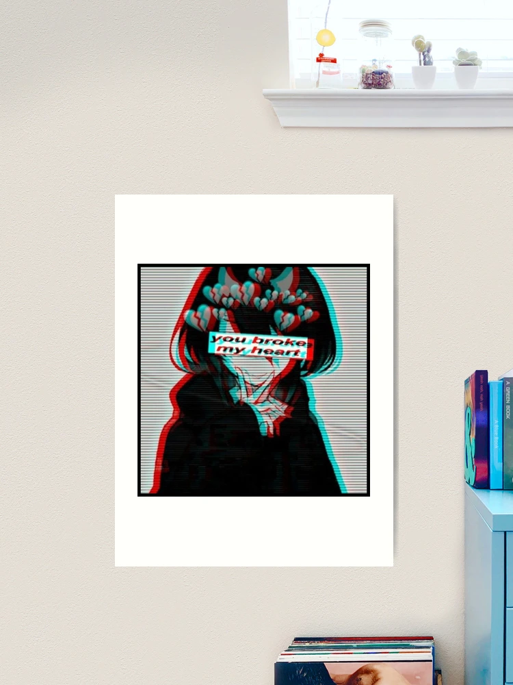 You Broke My Heart - Sad Anime Girl Art Board Print for Sale by LEVANKOV  Items