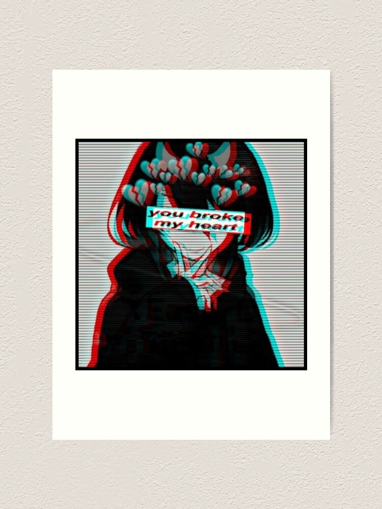 Help Me - Sad Anime Girl Art Board Print for Sale by LEVANKOV