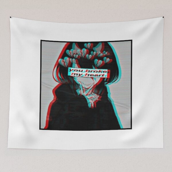 Item preview, You Broke My Heart - Sad Anime Girl designed and sold by Daddydesigns Clothing.