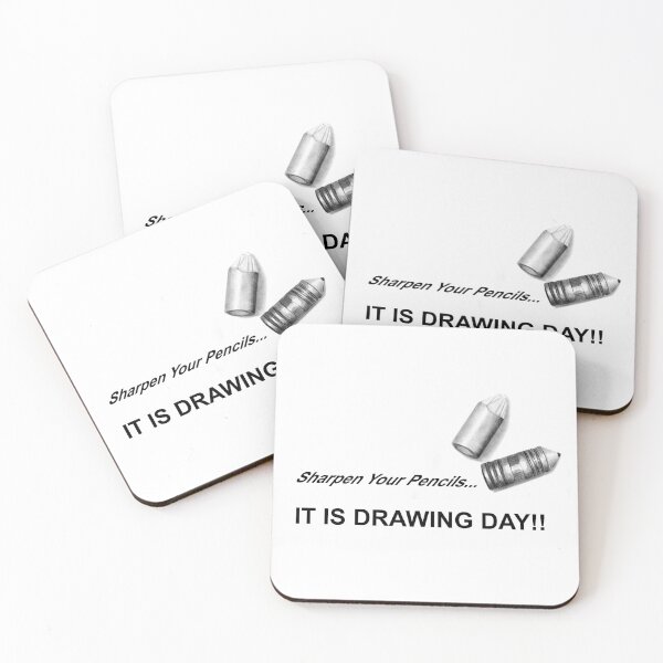 Item preview, Sharpen your pencils... IT IS DRAWING DAY! designed and sold by Mui-Ling Teh.