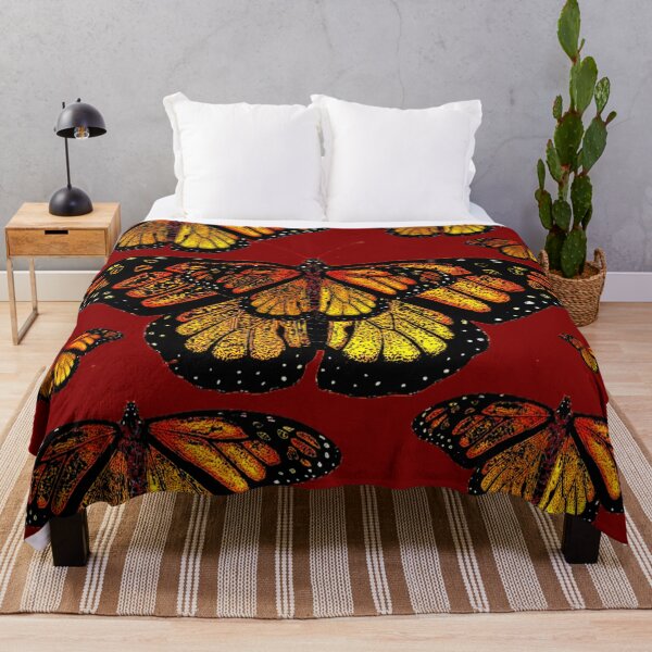 Item preview,  RUSTY BROWN, BLACK MONARCH BUTTERFLIES DESIGN designed and sold by sharlesart.