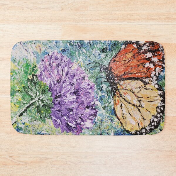 Artikelvorschau, Lila Wildflower und Monarchfalter entworfen und verkauft von LivingArtBrenda.
