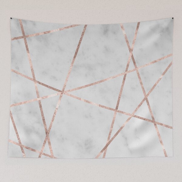 Item preview, White Marble Rose Gold Geo Glam #1 #geo #decor #art  designed and sold by Anita's & Bella's Art.