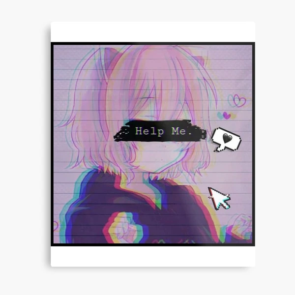 You Broke My Heart - Sad Anime Girl Metal Print for Sale by LEVANKOV Items