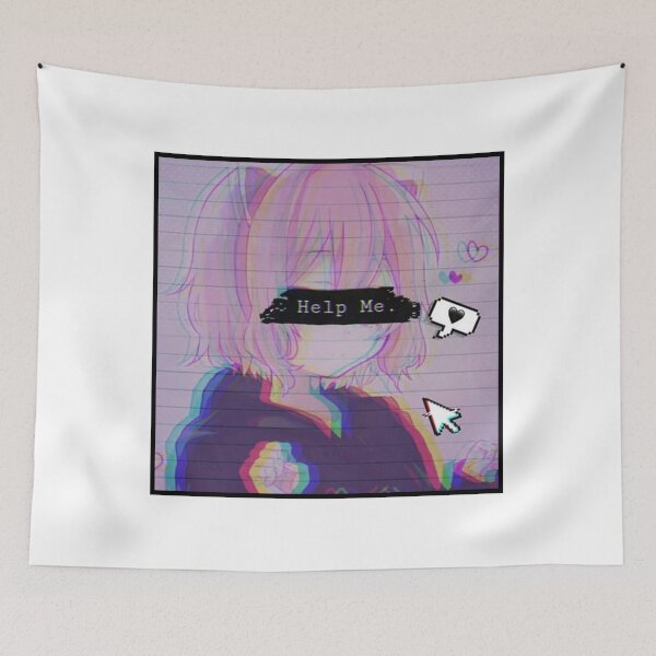 Item preview, Help Me - Sad Anime Girl designed and sold by LEVANKOV Items.