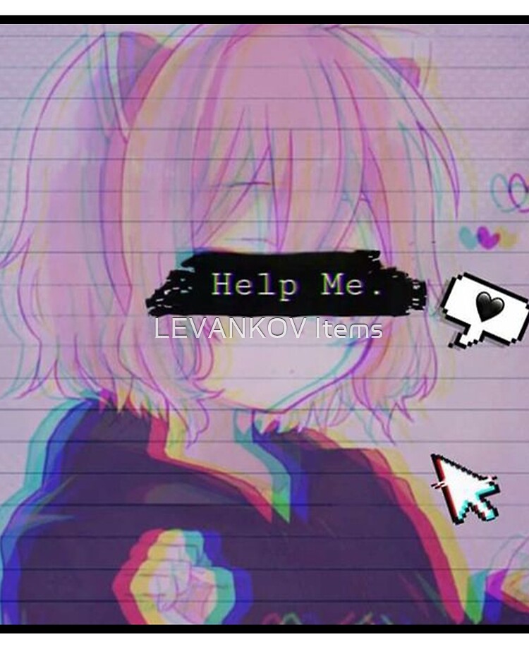 Help Me - Sad Anime Girl | iPad Case & Skin