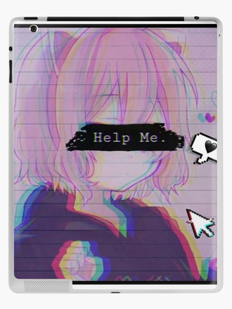 Help Me - Sad Anime Girl | iPad Case & Skin