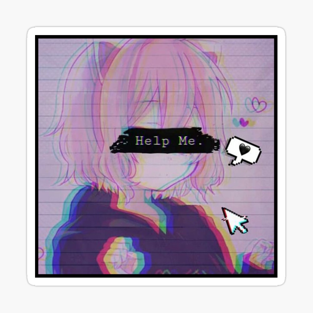Sad Anime girl Postcard for Sale by WittyMillennial
