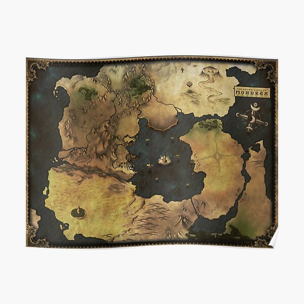 The Known Lands of Mondrea Poster