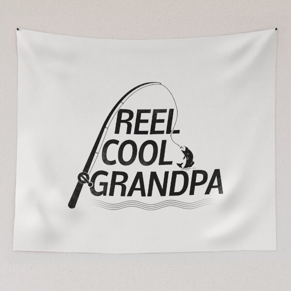 Item preview, Reel Cool Grandpa - Funny Fishing Grandfather Gift designed and sold by PremiumTShirts.
