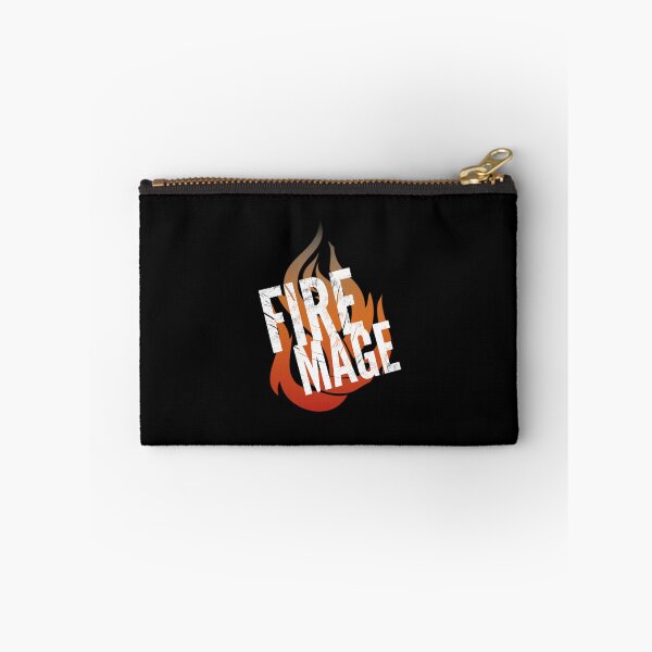 Item preview, Wow & DnD Fire Mage Spell Design - Ignite the Fire and Crit-Chain! Distressed White On Black designed and sold by CloudDance.