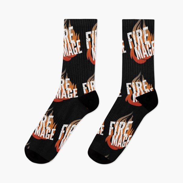 Item preview, Wow & DnD Fire Mage Spell Design - Ignite the Fire and Crit-Chain! Distressed White On Black designed and sold by CloudDance.