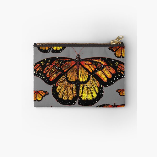 Item preview, MONARCH STYLE BUTTERFLIES ON GREY ART designed and sold by sharlesart.