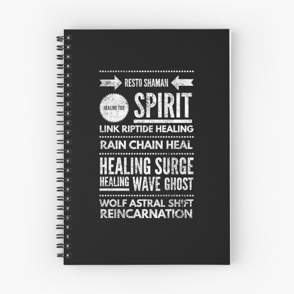Item preview, Shaman Resto Healer DnD Spells - Raider Love - Cons - Streamers - W/B Block designed and sold by CloudDance.