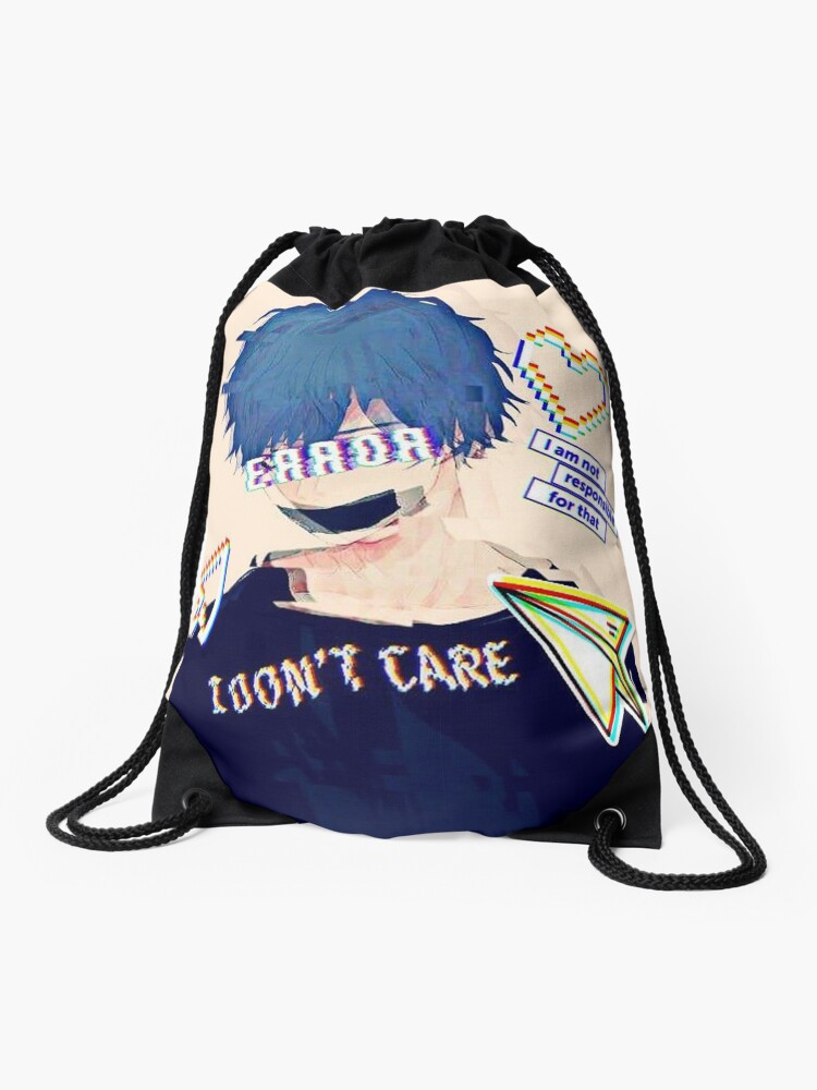 Mochila saco for Sale con la obra «Error Glitch Sad Anime Boy