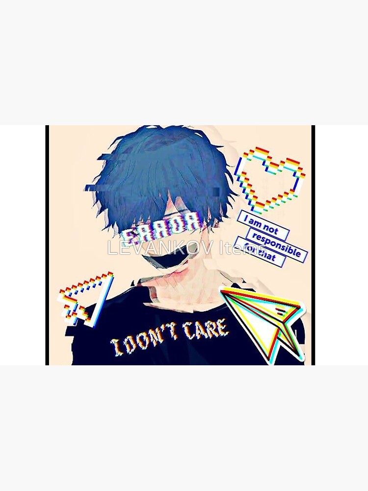 Error Glitch - Sad Anime Boy | Postcard