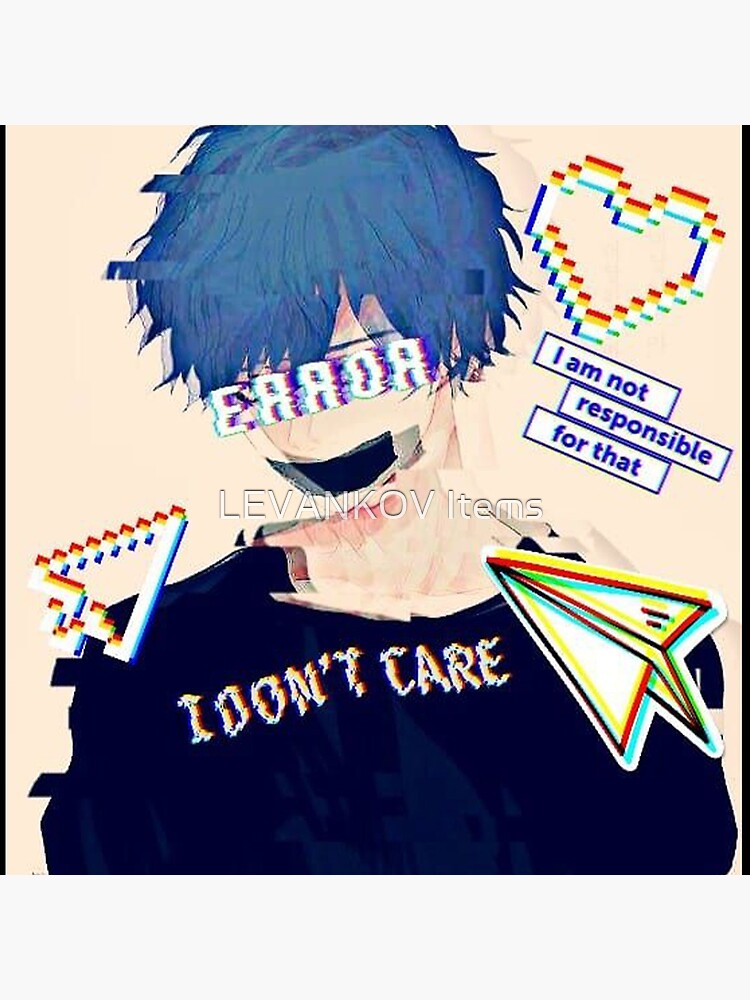 Error Glitch - Sad Anime Girl Art Board Print for Sale by LEVANKOV Items