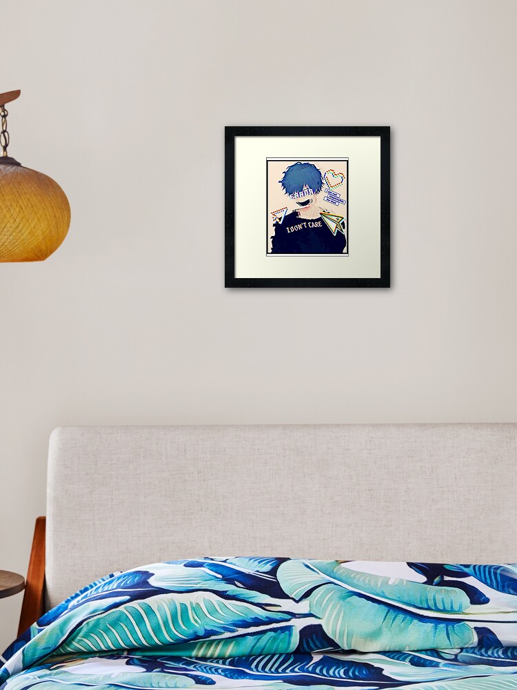 Error Glitch - Sad Anime Boy | Art Board Print