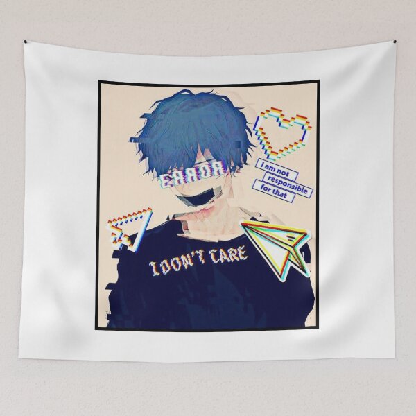 Item preview, Error Glitch - Sad Anime Boy designed and sold by Daddydesigns Clothing.