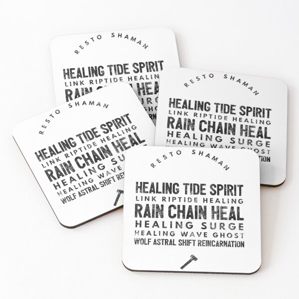 Item preview, Shaman Resto Healer DnD Spells - Raider Love - Cons - Streamers - White/Black/Distressed designed and sold by CloudDance.