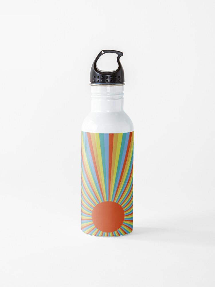 Good Morning Sunshine Retro Rainbow Colors Water Bottle By