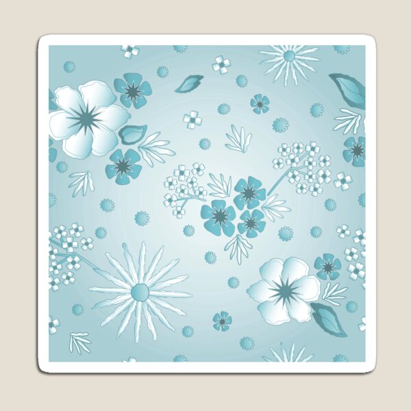 Item preview, Vintage Teal Toile Floral designed and sold by ZENDYtechSTYLE.