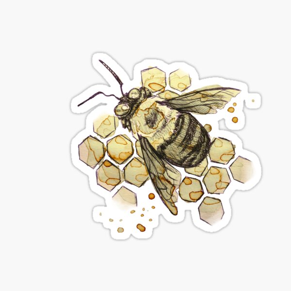 Bee Building by Kelli Crockett Sticker