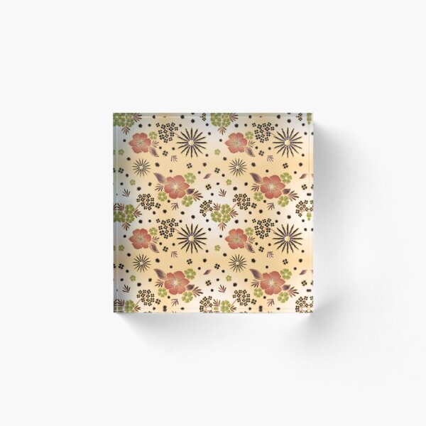 Artikelvorschau, Vintage Gamma-Pfirsich-Blumenmuster entworfen und verkauft von ZENDYtechSTYLE.