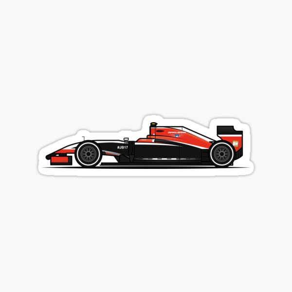 JULES BIANCHI 17 Red Formula 1 F1 75mm Sticker Adesivo Aufkleber Autocollant x2 